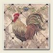 AbsorbaStone Coaster set~ Iron Gate Rooster ~4 Tile Drink Coasters ~ code 453