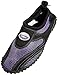 Childrens Kids Wave Water Shoes Pool Beach Aqua Socks (9, Black/Purple)
