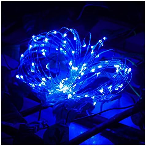 Buedvo 20 LED 6.6ft Rattan String Fairy Lights Ideal for Wedding, Christmas Tree, Party Decor (6.6ft, Blue)