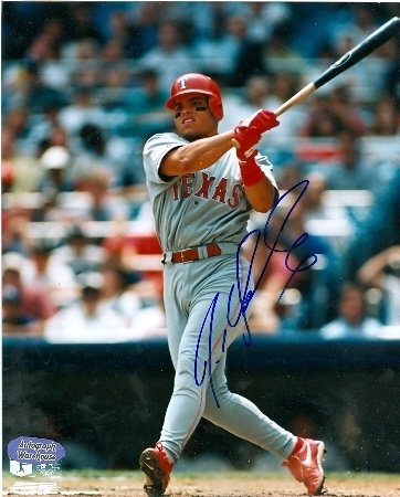 Ivan Rodriguez Autographed/Hand Signed 8x10 Photo (Texas Rangers) IMAGE #67