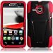 For Alcatel One Touch Evolve 5020T 5020 Cover Case (TSTAND Hybrid Black/Red)