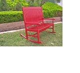 Traditional Indoor or Outdoor Double Porch Rocker - Red