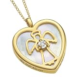 You Will Always Be My Angel Birthstone Pendant - April (Diamond)