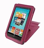 rooCASE (Magenta) Leather Case Cover with 22 Angle Adjustable Stand for Barnes and Noble NOOK Tablet / NOOKcolor Nook Color eBook Reader - MV Series