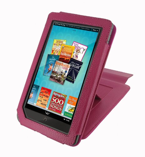 rooCASE (Magenta) Leather Case Cover  22 Angle 