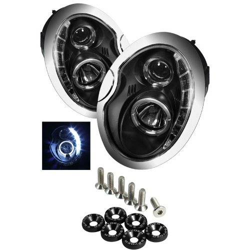Where to buy Mini Cooper DRL LED Projector Headlights Black & Spyder