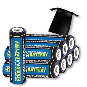 8 AA Ni-MH Extended Life Rechargeable Batteries w/ Latest Hybrid Technology- Pre-Charged - Lasts 4x Longer for Select NIKON Coolpix L10 L11 L12 L14 L15 L2 L3 L4 L5 L6 P50 L16 L18 P60 -