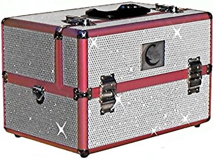Best Selling Makeup Cosmetic Train Case w/ 3trays - White/pink Go Where the Pros Go!