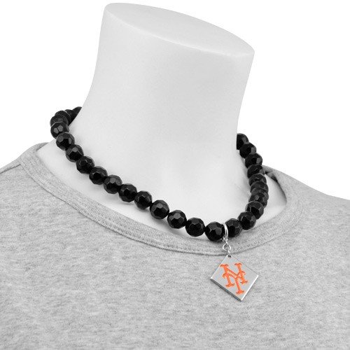 Touch by Alyssa Milano New York Mets Beaded Necklace with Team Logo Pendant