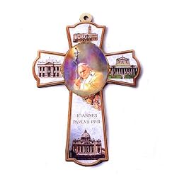 Pope John Paul II - Wall Cross with Illustrations - Illustration by Cromo N.B. Studios, Italy