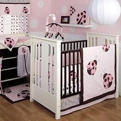Mod Ladybug 4-Piece Baby Crib Bedding Set