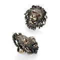Large Lion Fashion Ring Burnt Gold