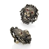Large Lion Fashion Ring Burnt Gold