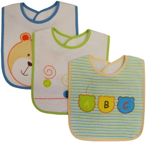 Kidiway Medium Bib, Bear, 3 Count