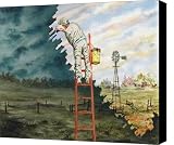 Paintin Up A Storm Canvas Print / Canvas Art - Artist Sam Sidders