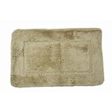 Square Design Beige Bathroom Mat / Bath Rug