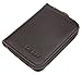 DEEZOMO Genuine Leather Mini Credit Card & Coin Wallet with Zipper for Men and Women - Coffee