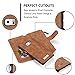RAYTOP® 15-Slot Card Holders, Samsung Galaxy S6 Edge Plus Case, Inside Cover Removable from Wallet, Button + Zip + Magnet Closure, Multiple Pockets for Money/ID Cards/Driving License, Retro Brown