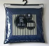 Glencrest Colonial armchair pad seat cushion - navy - medium stripe