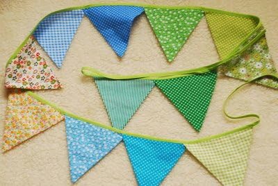 Colorful Double Side Fabric Bunting Banner Baby Shower Tent Candy Bar Decoration Home Room Decoration Photo Props Flags