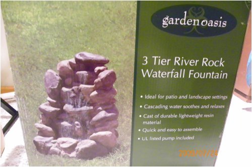 GARDENOASIS 3 TIRE RIVER ROCK WATERFALL FOUNTAIN GARDENOASIS 3 TIRE RIVER ROCK WATERFALL FOUNTAIN