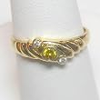 14K Yellow Gold Natural Yellow and White Diamond Ring
