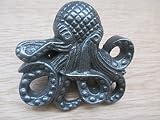 IRONMONGERY WORLDﾂｮ CAST IRON NOVELTY CUPBOARD CABINET CHEST DRAWER DOOR KNOB PULL HANDLE (OCTOPUS) 