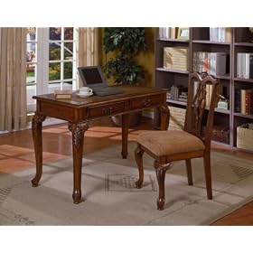 Fairfax Chippendale Style Home Office Writing Desk with Chair