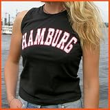 Girlie T-Shirt mit Motiv Hamburg, schwarz, XS, 32-34, 1288