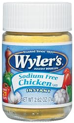 Wyler's Instant Bouillon, Sodium Free Chicken, 2.62-Ounce Units (Pack of 12)