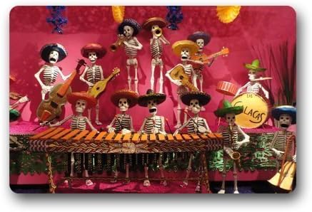 New Hot Wind Skull Band Custom Doormat Home Decor Bedroom Carpet Classic Floor Mats Rugs 23.6 x 15.7 Inches