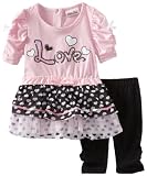 Little Lass Baby-Girls Infant 2 Piece Chiffon Legging Set