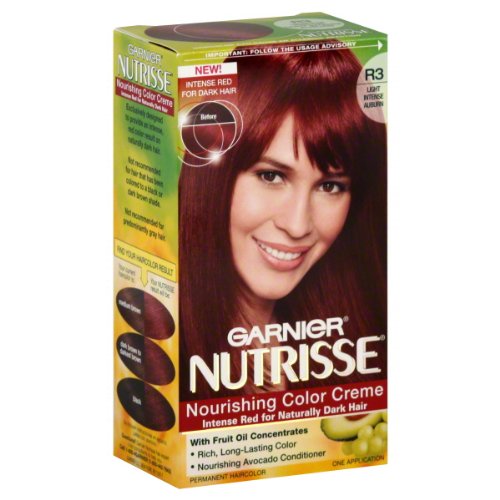 Huge save ontint for hair Garnier Nutrisse Haircolor, R3 Light Intense Auburn Nourishing Color Creme Permanent