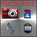 Nikon Coolpix L24 Digital Camera (Red) + Huge Accessories Package Including 32GB SDHC Memory Card + 4 AA Battery Pack with Extended Life Charger + Hi-Speed SD Card Reader + Kit