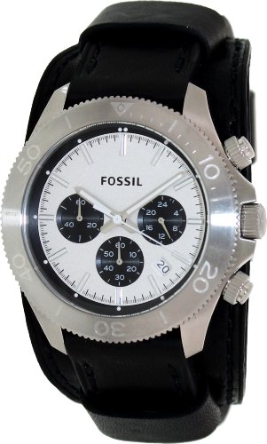 Fossil Men's CH2856 Retro Traveler Chronograph Black Leather Watch