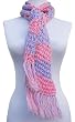 Handmade Crocheted Scarf in Candy Pink and Violet (This Item Can Be Custom-ma...