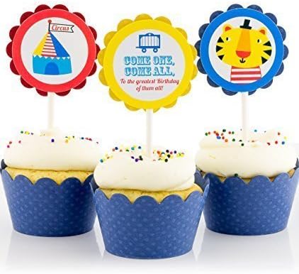 Circus Party Cupcake Toppers