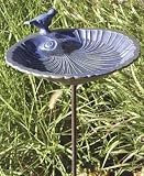 Ceramic Shell Bird Bath / Lavender