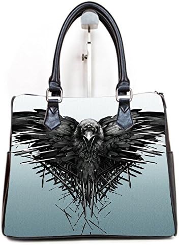 Fashionable Female Women Barrel Type Handbags Pouch The Three-eyed Raven Print