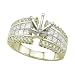 Jewelry : 14K Yellow Gold 1 5/8 ct. Round and Princess Cut Diamond Semi Mount Ring