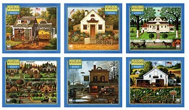 51CbLze5xWL Milton Bradley Charles Wysockis Americana 1000 Piece Puzzles by Hasbro   3 Ea