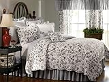 IMAGE OF C & F Enterprises Brighton Black Toile Quilt Set
