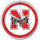 Nebraska Corn Huskers NCAA Round Wall Clock
