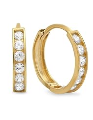 1.00 Carat (ctw) 14K White Gold Round Cubic Zirconia Three Stone Ladies Engagement Ring