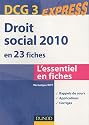 Droit social DCG 3 - en 23 fiches