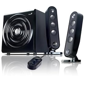 Click here to buy Genius SW-V2.1 1255 2.1 Speaker system 40 watts RMS by Genius.