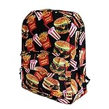 リュック デイパック 転写 ポテト ハンバーガー ジャンクフード
