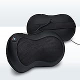 LiBa Neck and Back Massager Pillow with Heated Ball and Car Charger