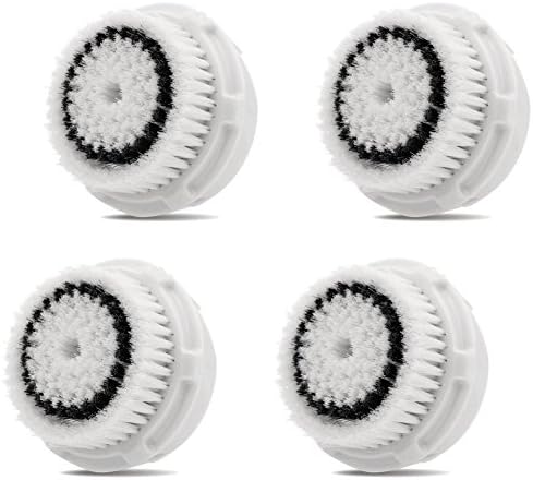 Healtek Compatible Replacement Brush Heads, designed for Sensitive Skin, fits Mia, Mia 2, Mia 3 (Aria), Smartprofile Plus and Radiance Cleansing Systems (4 Packs)
