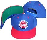 Detroit Pistons Blue/Red Two Tone Snapback Adjustable Plastic Snap Back Hat / Cap